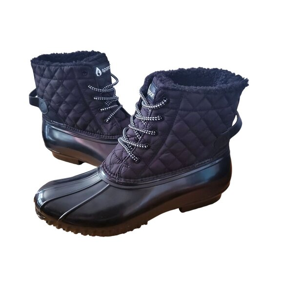 Sporto Womens 11 Andie Duck Boots Quilted Water Repellant Faux Fur Outdoor Shoes - Picture 4 of 12